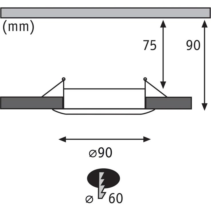 Paulmann 92120 Einbauleuchte rund 90mm 10er-Set Schwarz starr – Bild 5