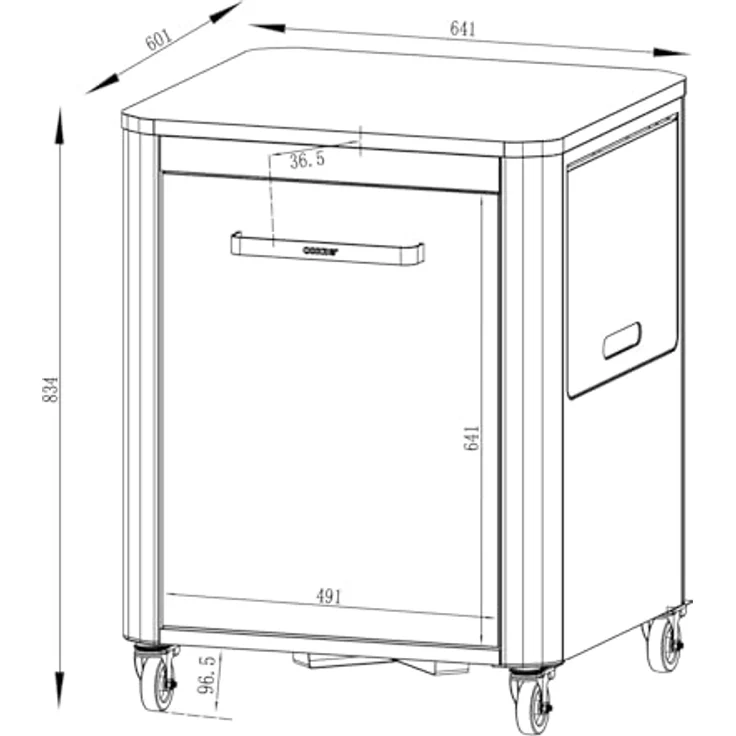 Cozze® Premium Outdoor Schrank Garten mit 2 klappbaren Seitentischen – Hochwertiges Sideboard Outdoor – Praktischer Gartenschrank für den Außenbereich (Gartenmöbel Schrank für Gasflasche & Zubehör) – Bild 4