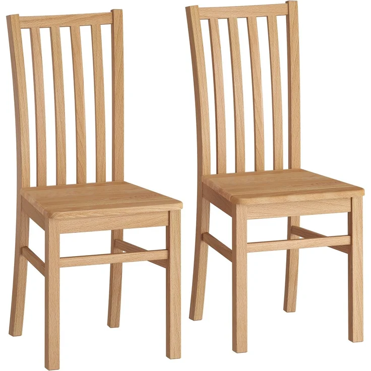 Esszimmerstuhl Holzstuhl Stuhl Buche natur V-90.72-75 Doppelpack – Bild 1
