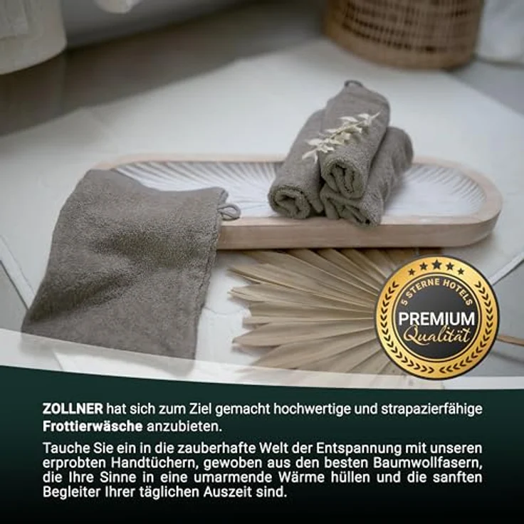 ZOLLNER Waschlappen, (10-St), dauerhaft strahlende Farben, weich, 16 x 21 cm, 100% Baumwolle, vom Hotelwäschespezialisten – Bild 6
