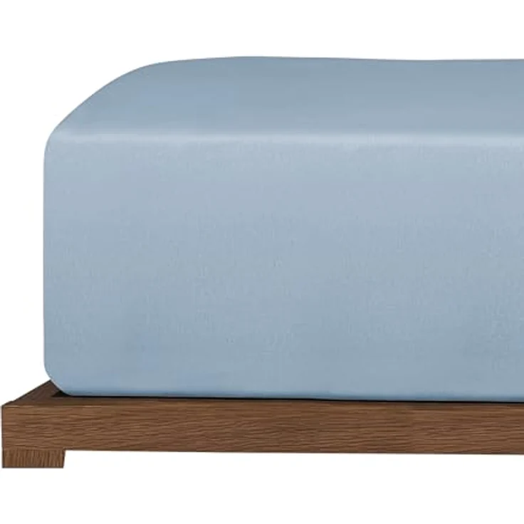 Uncover by Schiesser Spannbettlaken New Jersey - Edeljersey - 150 x 200 cm - Hellblau – Bild 2