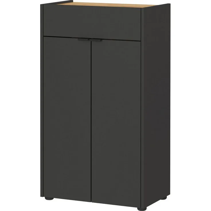 Germania Kommode 4499-549 GW-Forano, in Graphit/Navarra-Eiche-Nb, mit Tür- und Schubladendämpfung, 60 x 98 x 34 cm (BxHxT)