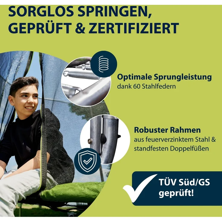 HUDORA 'Fabulous' Trampolin 300 mit Sicherheitsnetz, Ø 300 cm – Bild 15