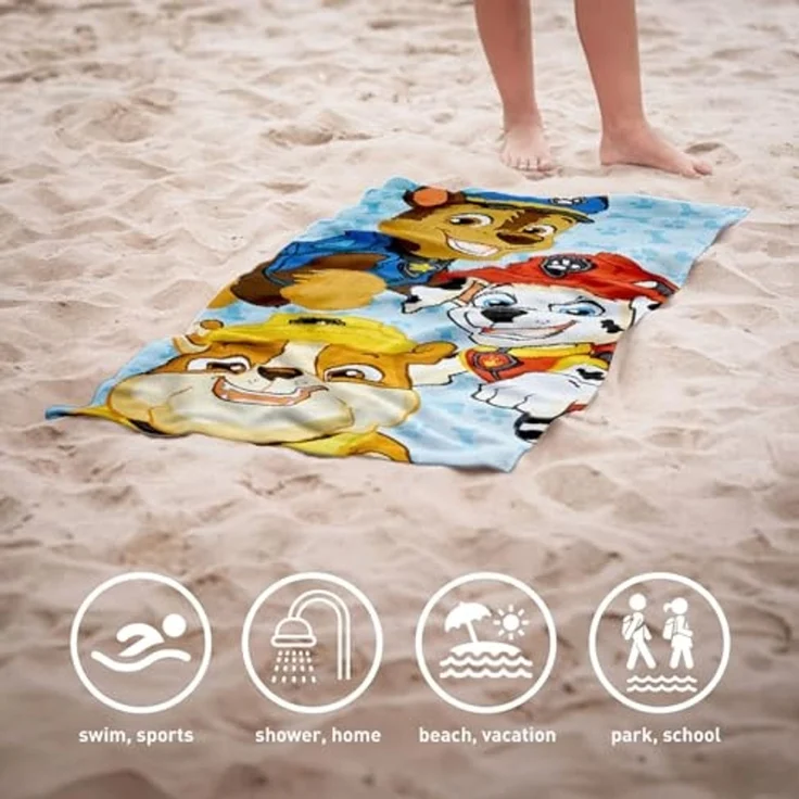 Strandtuch Kinder Jungen Paw Patrol Badetuch 70x140 cm Urlaub Must Haves – Bild 5