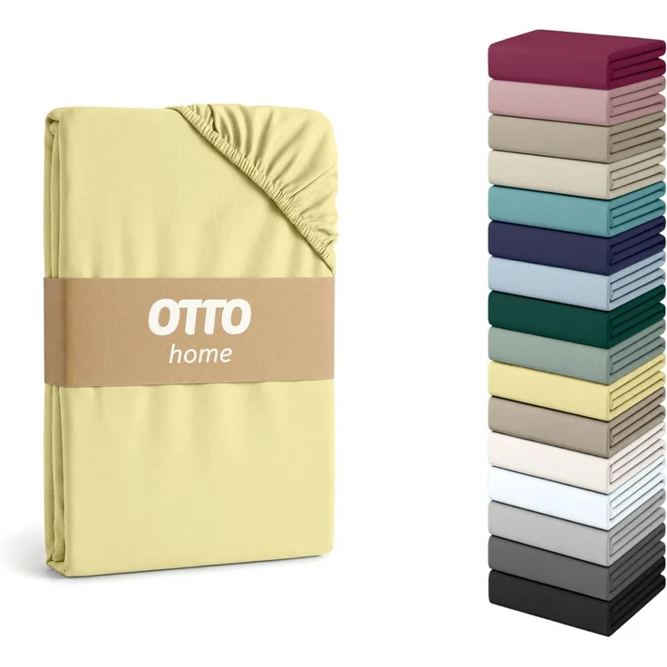 OTTO home Spannbettlaken PHYSALIS Comfort, Jersey, Gummizug: rundum, (2 Stück), Baumwolle 150 g/m², Matratzen bis 20 cm Höhe, Bettlaken, Spannbetttuch – Bild 5
