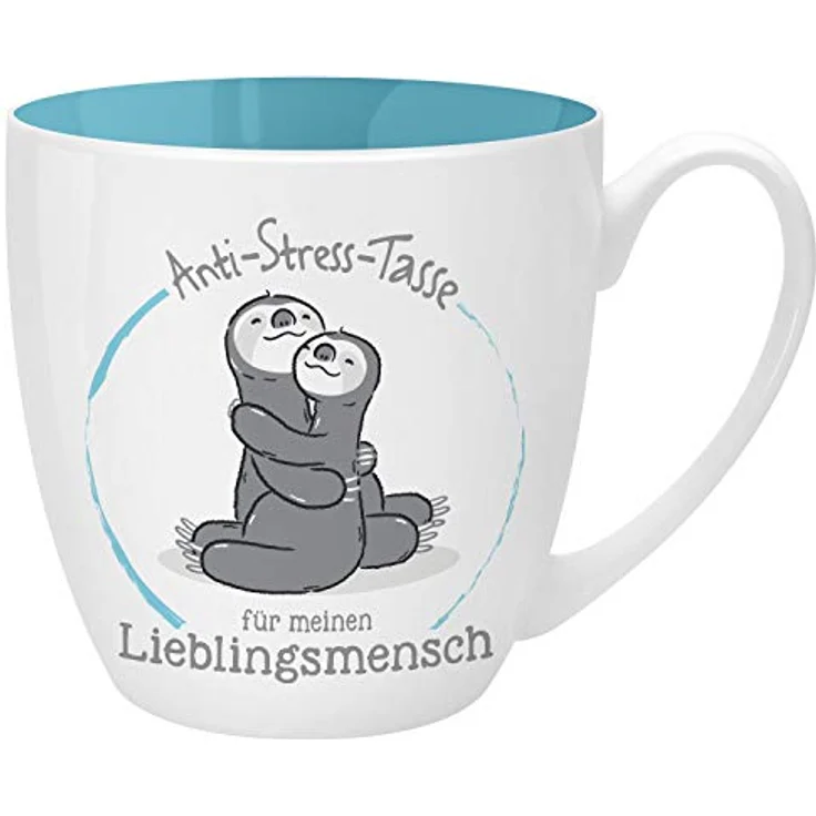 Gruss und Co , Knochenporzellan, 46268 Anti-Stress Tasse Lieblingsmensch, 45 cl, Geschenk, Teetasse, Blau – Bild 2