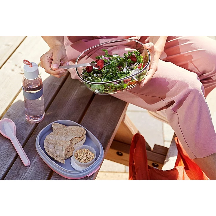 Mepal - Lunchbox Ellipse Duo to go Set - Meal Prep Box für Erwachsene & Salatbox zum Mitnehmen - Brotdose für ein gesundes Mittagessen - Ideal für Sandwiches & Salate - 825 ml + 600 ml - Nordic Pink – Bild 7