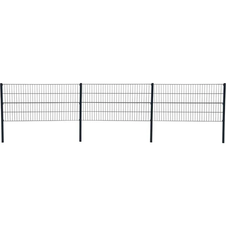 Doppelstabmattenzaun Gitterzaun Drahtgitter 80 cm RAL 7016 Gartenzaun Stabmatten – Bild 1