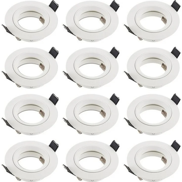 SEBSON LED Einbaustrahler Einbaustrahler inkl. GU10 Fassung, Lochdurchmesser 65mm, flach 24mm, 12er Set, inkl. GU10 Fassung (ohne Leuchtmittel), Aluminium Gehäuse – Bild 4