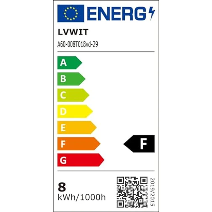 LVWIT LED E27 Birne 60W Kaltweiß 6500K, ultrahell 806 lm, matte LED Lampe (6er Pack) – Bild 9