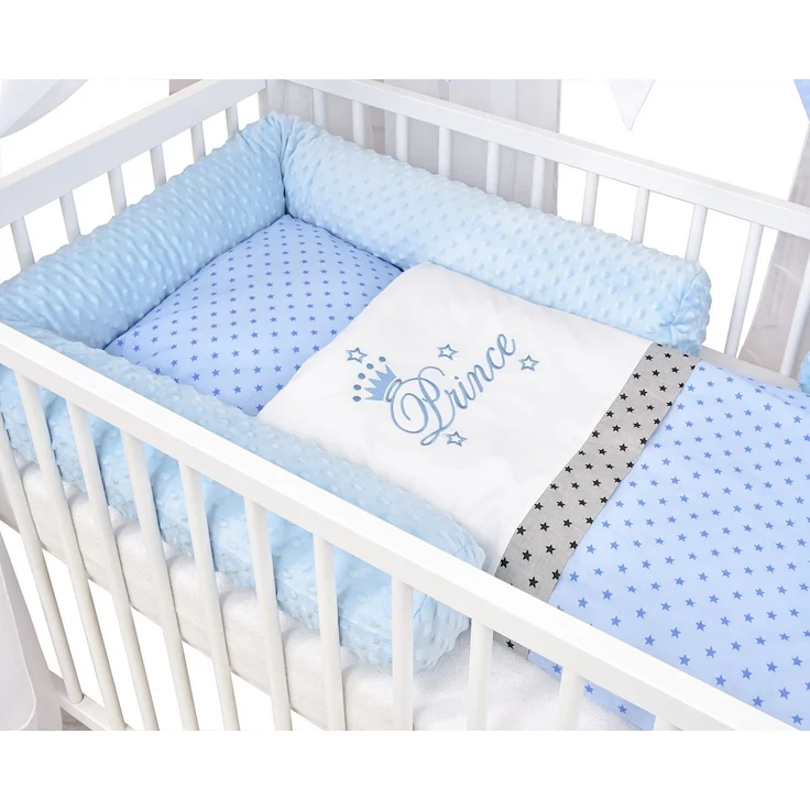 Baby-Delux Komplettbett Hausbett Babybett Schutzgitter Komplettset, 10-tlg, Kinderbett 60x120 cm weiß, Bettset verschiedene Designs – Bild 2