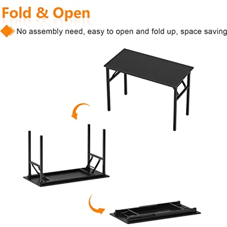 SogesHome Klapptisch Computertisch 80x40 cm PC Tisch Kleiner Schreibtisch Bürotisch Büroarbeitsplatz für Home Office Verwendung Schreibtisch Esstisch Konferenztisch – Bild 7