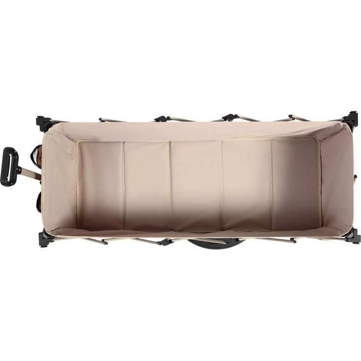Faltbarer Bollerwagen 300L mit All-Terrain-Rädern, 136x54x60 cm, 100 kg, Beige – Bild 7