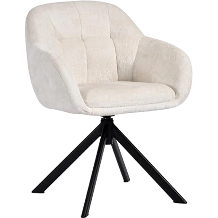 Duhome Loungesessel, Armlehnstuhl aus Chenille-Stoff, Schminktisch Stuhl 360° drehbar – Bild 2