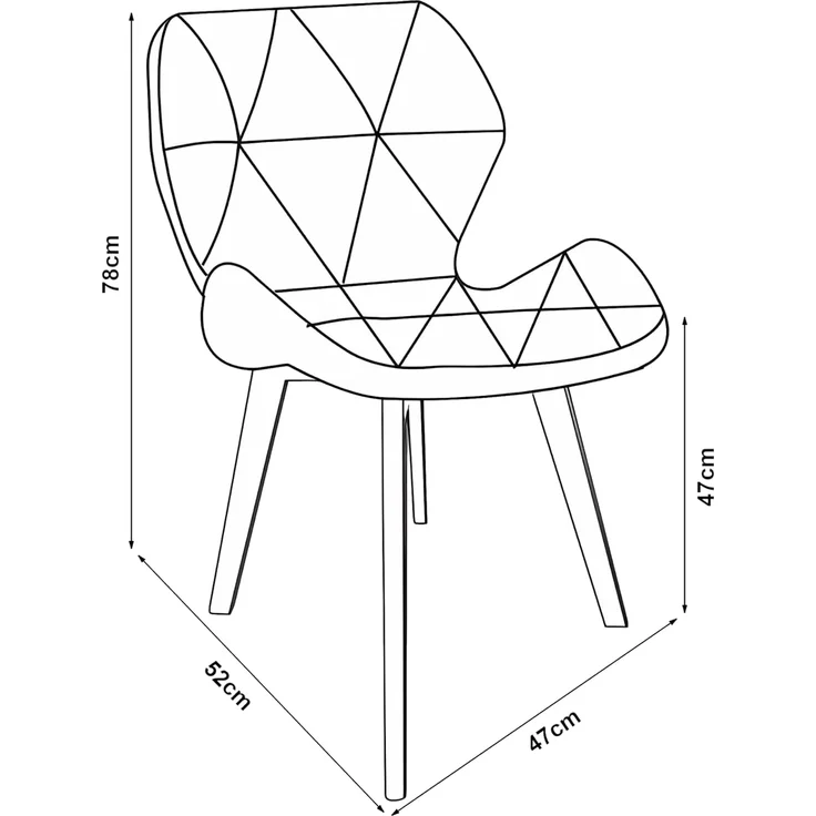 Esszimmerstuhl Älmhult 6-er Set 78x47x52 cm Kunstleder Beige [en. casa] – Bild 3