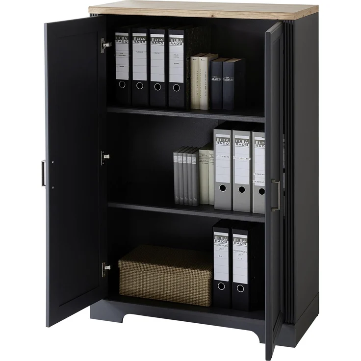 Stauraumelement Büro Kommode JASMIN 11 Graphit Artisan Eiche – Bild 3