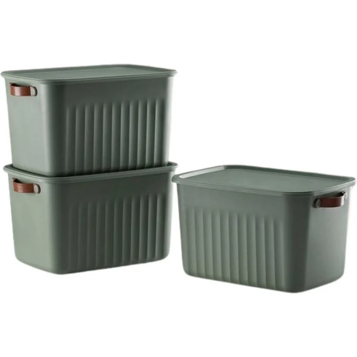 Luxury Bites Aufbewahrungsbox mit Deckel, 20L-15L -10L BPA-freie Kunststoff, nestbar und stapelbar (6 Farben, 9 Farbkombiationen, 3er Set) – Bild 1