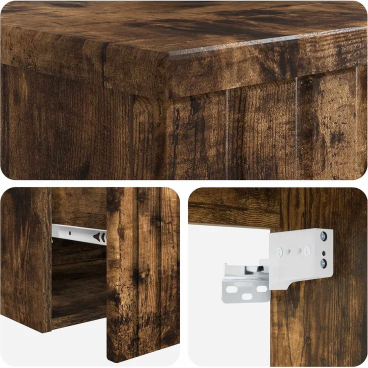 vidaXL Waschbeckenschrank Geräucherte Eiche 59 x 44,5 x 80 cm 3404305 – Bild 10
