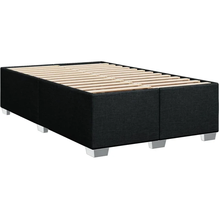 vidaXL Boxspringbett mit Matratze Schwarz 120x200 cm Stoff 3285864 – Bild 8