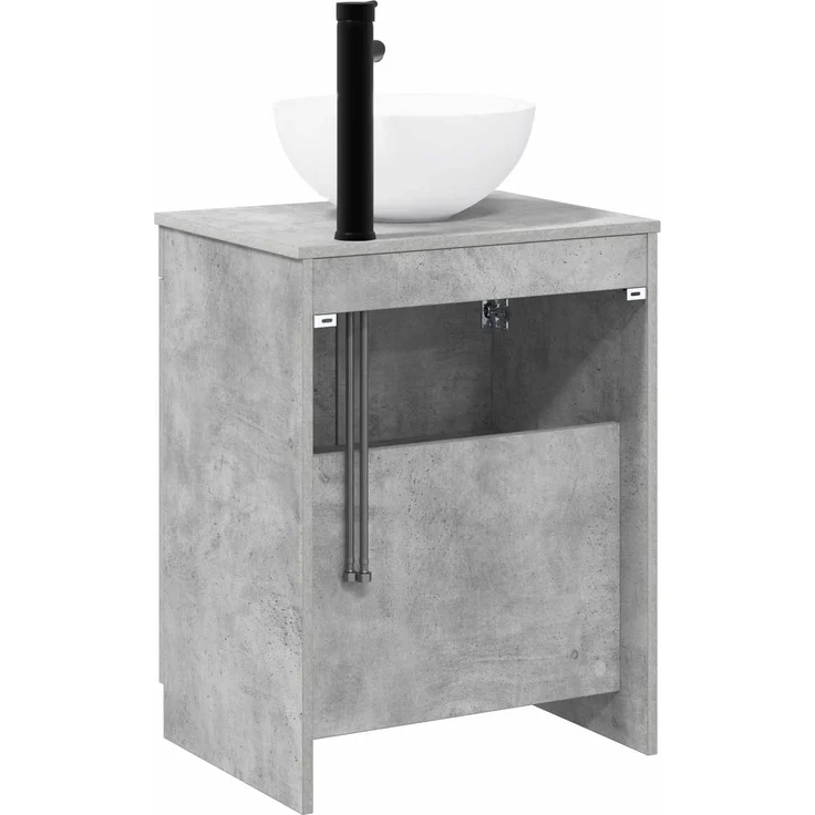 vidaXL Waschbeckenschrank Betongrau 54 x 41 x 100 cm Holzwerkstoff 3404217 – Bild 7
