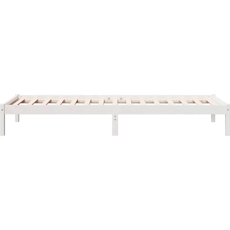 vidaXL Massivholzbett Extra Lang ohne Matratze Weiß 80x220 Kiefernholz 852415 – Bild 4