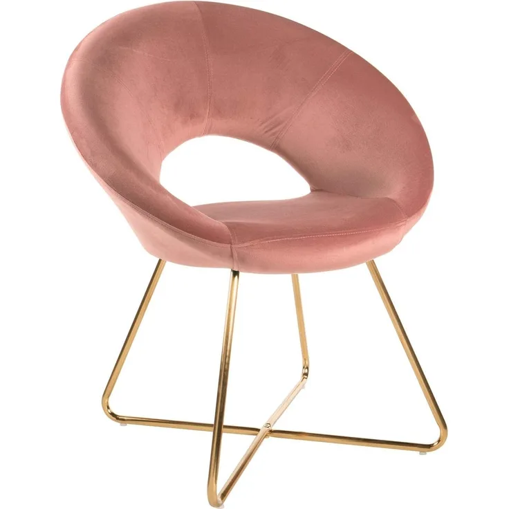 Montemaggi Sessel, Leder, Puderrosa Goldenen Beinen, 71 x 59 x 84 cm, MEP39C