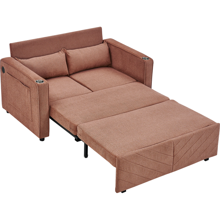 ZUBALIYA Sofa mit USB - Anschluss, für Wohnzimmer und Apartments, mit stabilem Untergestell, für den täglichen Gebrauch, Blau – Bild 15
