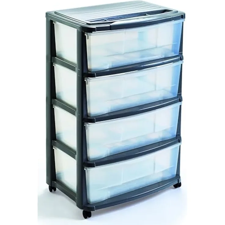Mondex XXL Rollcontainer mit 4 Schubladen, 56x39x84 cm