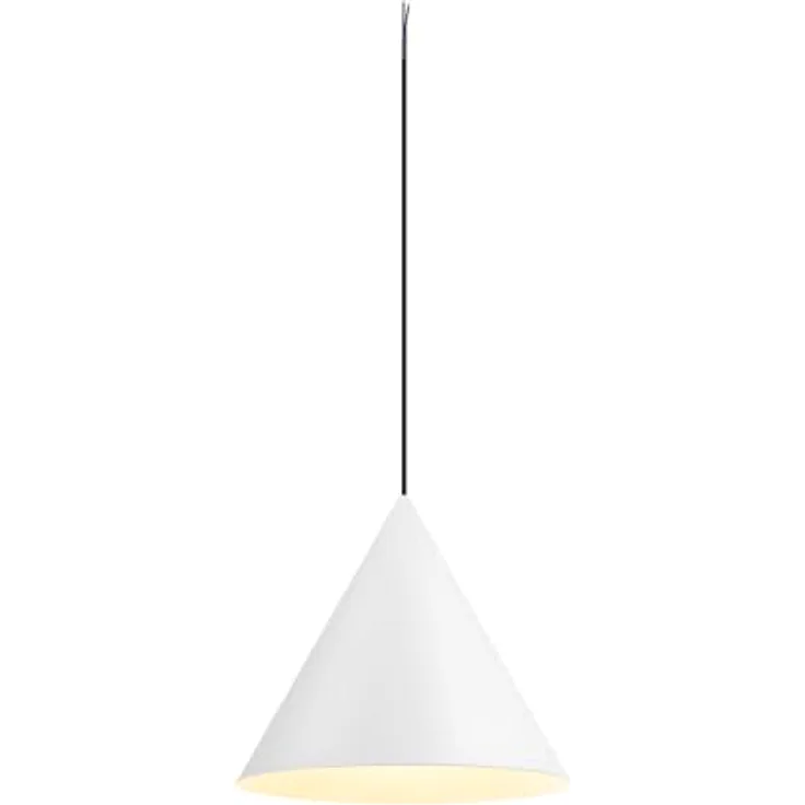 SLV Pendelleuchte, Rund, Weiß-matt, E27, Dimmbar, 19x35x19 cm