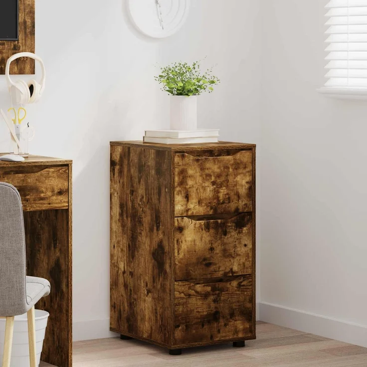 vidaXL Aufbewahrungsschrank 40 x 48 x 81 cm Holzwerkstoff Räuchereiche 888872 – Bild 4