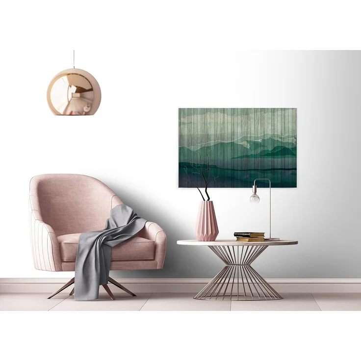 Leinwandbild Landschaft Grün 90x60 DD120460 Keilrahmenbild Wandbild Berge – Bild 6