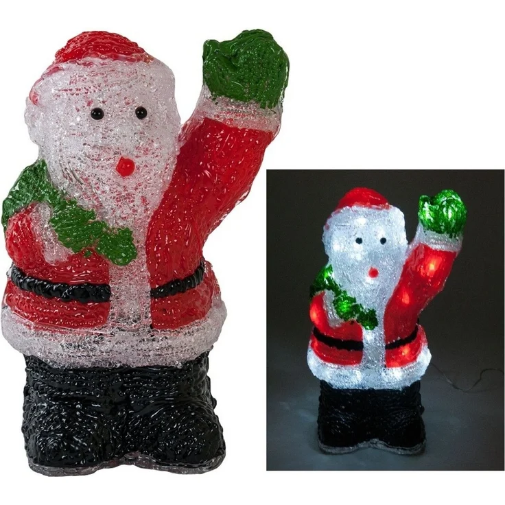 LED Deko Weihnachtsmann mit 40 weißen LED's – Bild 3