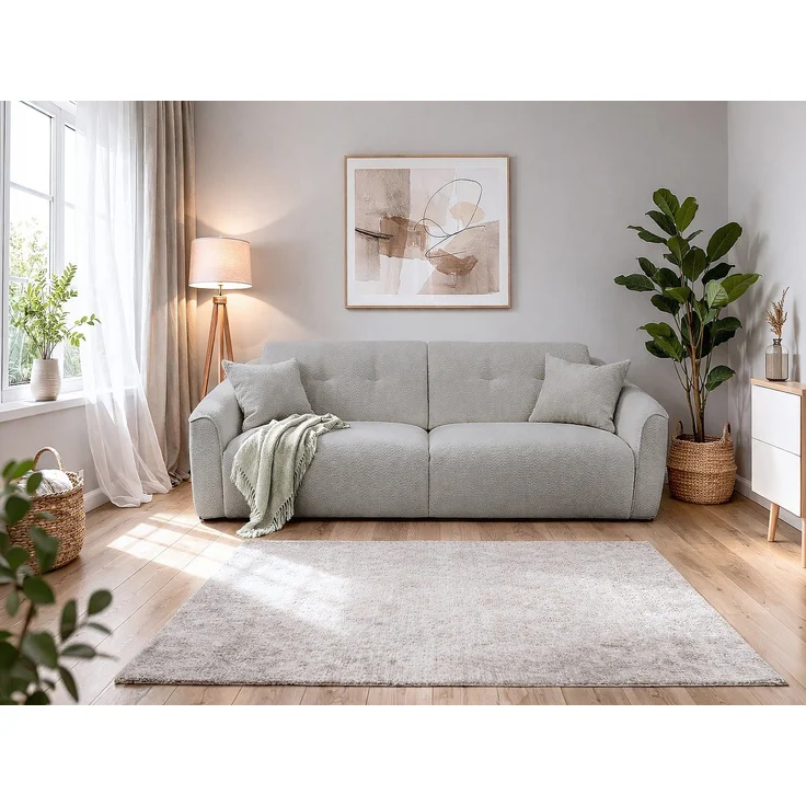Vente-unique - ASUFA - Schlafsofa - Plastik - Kunststoff (PVC) - Beige - 208 x 100 x 80 cm – Bild 2