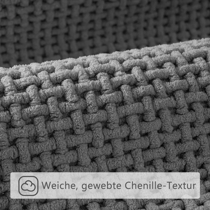 TUWENA Badematte Weich Chenille Badezimmerteppich, Badteppich rutschfest Waschbar, 40*60cm – Bild 2