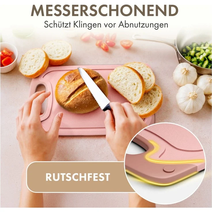 Blumtal Frühstücksbrett Blumtal Frühstücksbrettchen Kunststoff 25x15 im Set spülmaschinenfest, Kunststoff, (2-St) – Bild 3