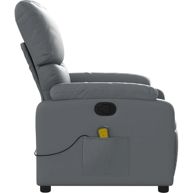 vidaXL Massagesessel Relaxsessel Grau Kunstleder 3205713 – Bild 7