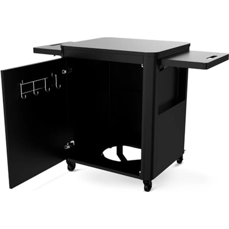 Cozze® Premium Outdoor Schrank Garten mit 2 klappbaren Seitentischen – Hochwertiges Sideboard Outdoor – Praktischer Gartenschrank für den Außenbereich (Gartenmöbel Schrank für Gasflasche & Zubehör) – Bild 6