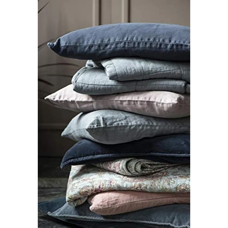 Kissenbezug Kissenhülle Samt Velour Staubig Blau 52x52cm Ib Laursen 6230-68 – Bild 3