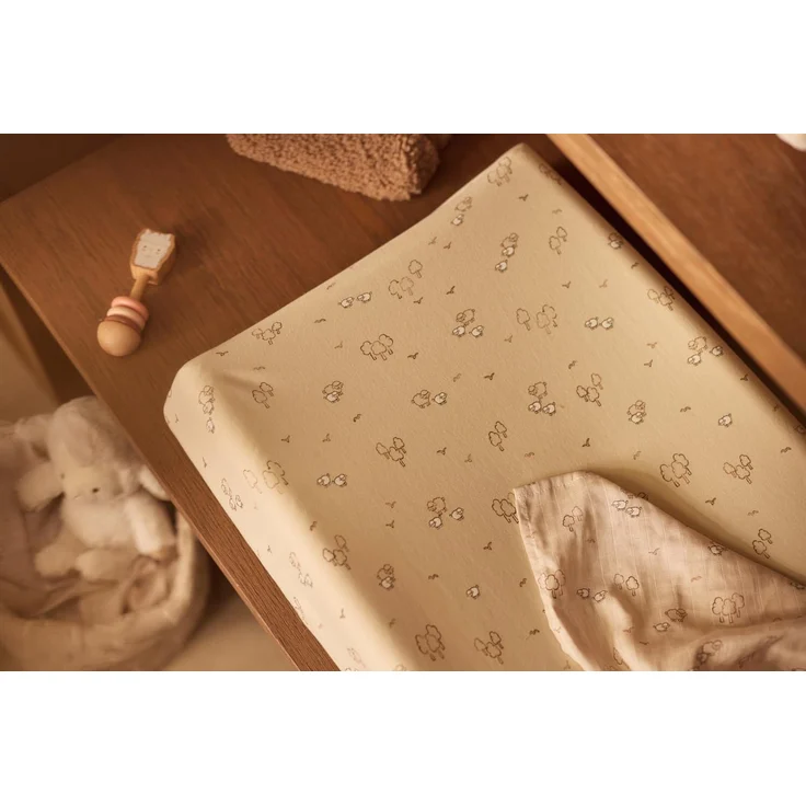 Jollein Bezug Wickelauflage Jersey - 50x70 cm - Woolly | 100% Baumwolle, Weich & Elastisch, Oeko-Tex Zertifiziert – Bild 7