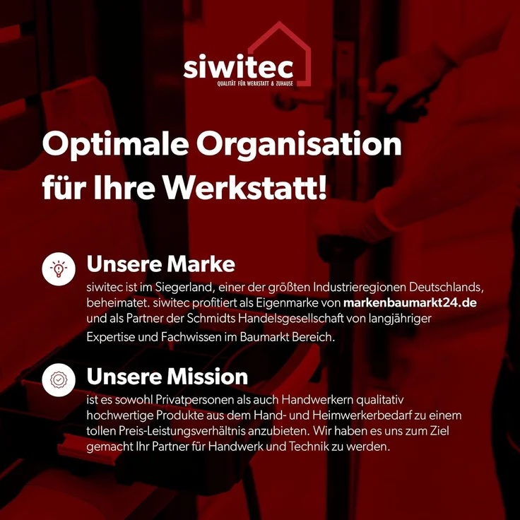 siwitec Sortimentskasten 3 x Sortimentskasten, 16 Fächer, 6 anpassbaren Trennstege, Sortierbox, (3 St), Anpassbar, Verschließbar, Stapelbar – Bild 7
