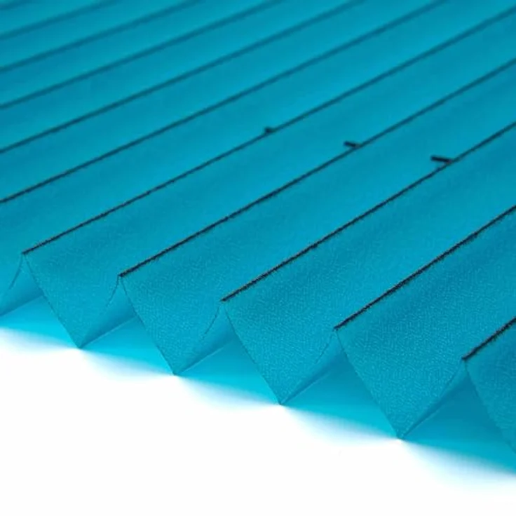 K-home Klemmfix-Plissee Florida Petrol 100x210 cm (B x L) einzigartiges Design mit bezauberndem Lichteffekt – Bild 3