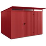 Hörmann Ecostar Metall-Gerätehaus Trend mit Pultdach Typ 3, 238x303 cm , purpurrot, 7,2 m²,1-flüglige Tür