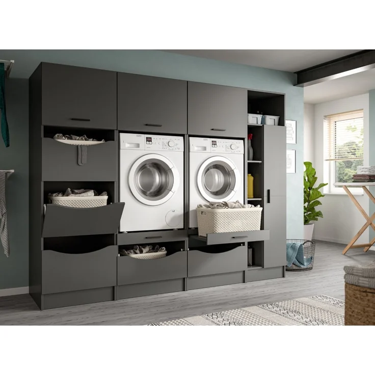Waschmaschinenumbau Set Flexy in grau 242 x 196 cm – Bild 2