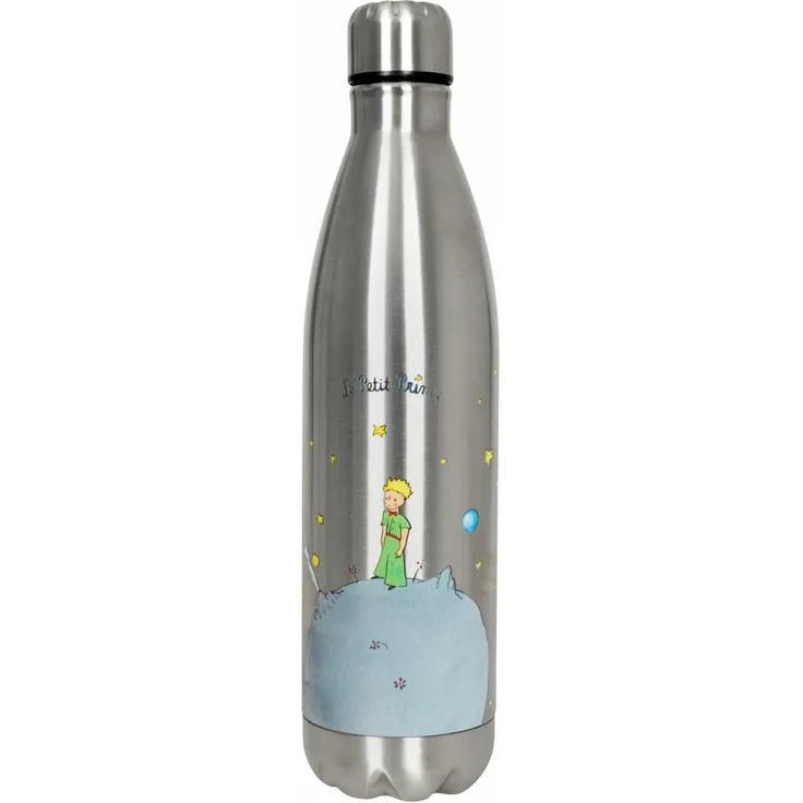 Könitz Flasche Hot Bottle - Le Petit Prince, Thermoflasche, Outdoorflasche, Doppelwandig mit Verschluss, Edelstahl, Silbern, 750 ml, 11 9 245 1365