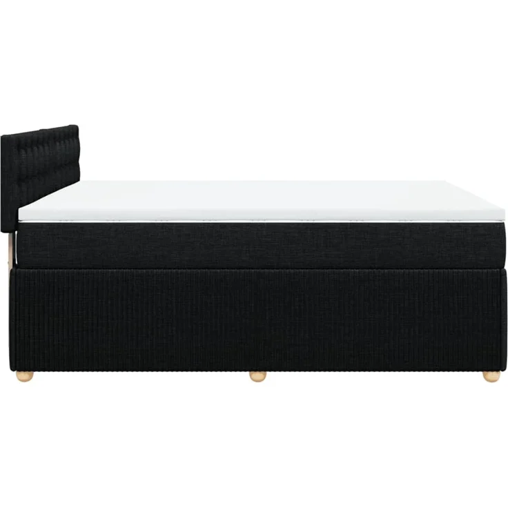 vidaXL Boxspringbett mit Matratze Schwarz 160x200 cm Stoff 3287523 – Bild 10