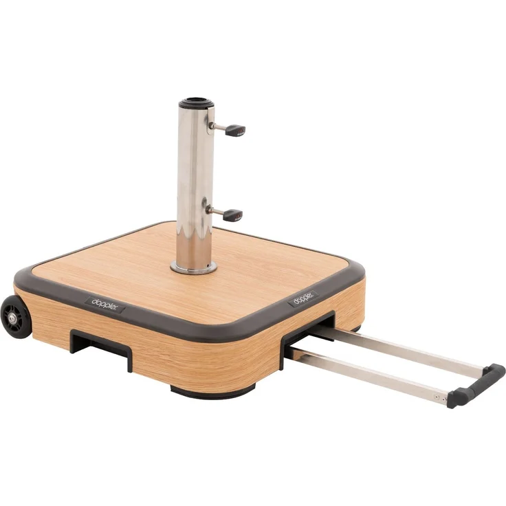 Doppler Alu-Wood Trolley Sockel Rollsockel 50 kg Holzoptik 56 x 56 cm 85897AWGT – Bild 3