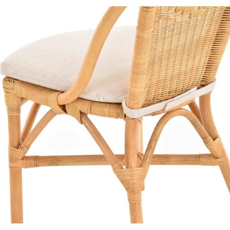 Krines Home Küchenstuhl Esszimmerstuhl Klassik Korb Esszimmer Stuhl Korbstuhl Natur Rattan, Küchenstuhl – Bild 3