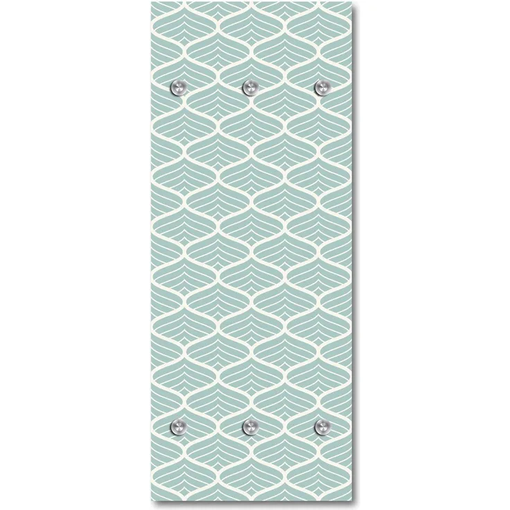 Queence Garderobe - "Maxime" Druck auf hochwertigem Arcylglas inkl. Edelstahlhaken und Aufhängung, Format: 50x120cm