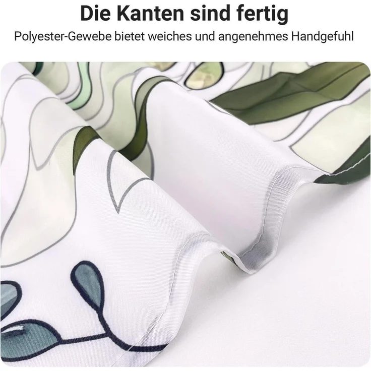 Duschvorhang 280x200cm Grün Blätter Antischimmel Textil Waschbar Polyester Stoff – Bild 5