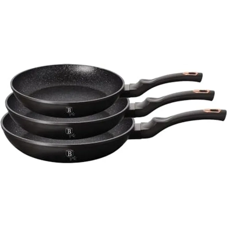 Berlinger Haus Berlinger Haus 3-teiliges Bratpfannenset 20/24/28 cm Black Rose BH6158